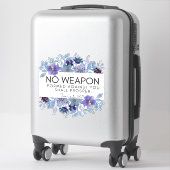 Jesaja 54:17 Geen Wapen Christelijke Schrift Flora Sticker (Koffer)