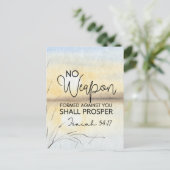 Jesaja 54 17 Geen wapen tegen u, Bijbel Briefkaart (Staand voorkant)