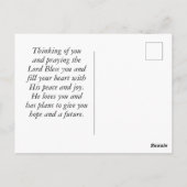 Jesaja 54 17 Geen wapen tegen u, Bijbel Briefkaart (Achterkant)