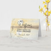 Jesaja 54 17 Geen wapen tegen u, Bijbel Kaart (Gele Bloem)