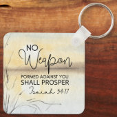 Jesaja 54 17 Geen wapen tegen u, Bijbel Sleutelhanger (Achterkant)