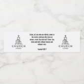 Jesaja 55:1 Watermerk Waterfles Etiket (Enkel label)