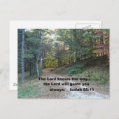 Jesaja 58:11 De Heer weet de weg... Briefkaart (Voorkant / Achterkant)