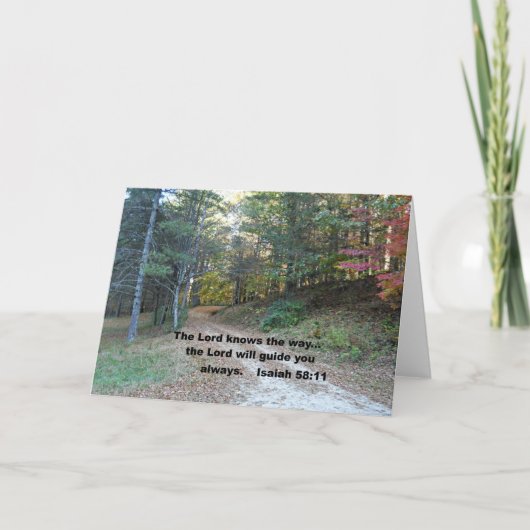 Jesaja 58:11 De Heer weet de weg... Kaart (Voorkant)