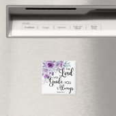 Jesaja 58:11 Paarse Bloemen Christelijk Bijbelvers Magneet (Insitu (Vaatwasser))