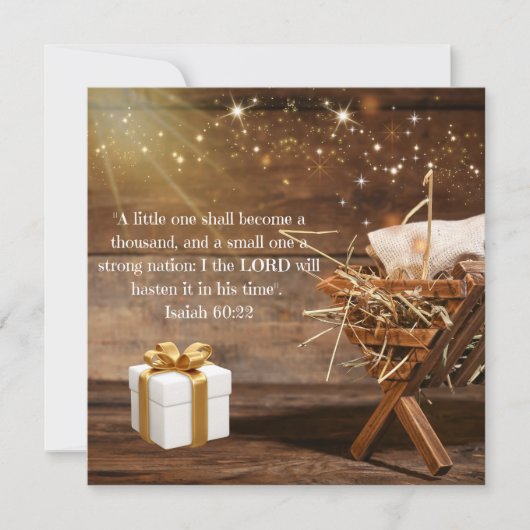Jesaja 60:22 Zwangerschap aankondiging (Voorkant)