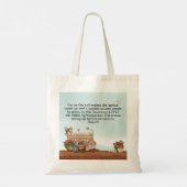 Jesaja 61:11 Bijbelvers Lentetuin Tote Bag (Achterkant)