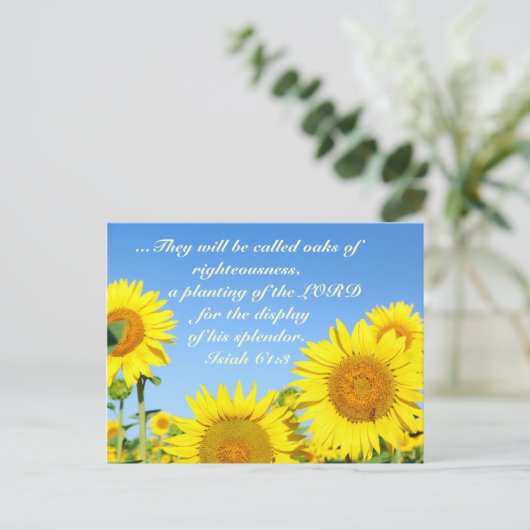 Jesaja 61:3 Bijbelvers Briefkaart (Staand voorkant)