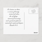 Jesaja 61:3 Bijbelvers Briefkaart (Achterkant)