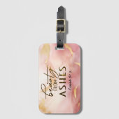 Jesaja 61 3 Schoonheid uit as Bijbelvers Roze Bagagelabel (Voorkant (verticaal))