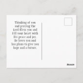 Jesaja 61 3 Schoonheid uit as Bijbelvers Roze Briefkaart (Achterkant)