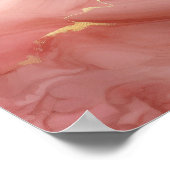 Jesaja 61 3 Schoonheid uit as Bijbelvers Roze Poster (Hoek)