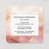 Jesaja 61 3 Schoonheid uit as Bijbelvers Roze Vierkante Visitekaartje (Achterkant)