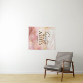 Jesaja 61 3 Schoonheid uit as Bijbelvers Roze Wandkleed (In Situ (horizontaal))