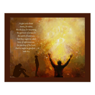 Jesaja 61:3 Schrift Christelijke Inspiratie Perfect Poster