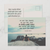 Jesaja 64:4 "Geen oor heeft gehoord, Bijbelvers Briefkaart (Voorkant / Achterkant)