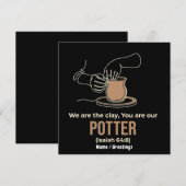 Jesaja 64:8 Potter en Klei Minimalistische Lijnkun Kaart (Voorkant / Achterkant)