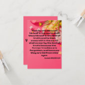 Jesaja 65:16 KJV Bijbel Schrift Pic Groet Kaart (Voorkant / Achterkant in situ)