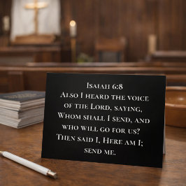 Jesaja 6:8 Hier ben ik, zend mij Christelijke Zend Briefkaart