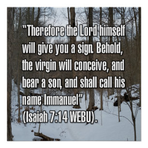 Jesaja 7:14 WEBU Perfect Poster