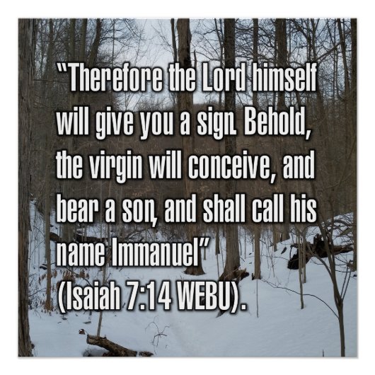 Jesaja 7:14 WEBU Perfect Poster (Voorkant)