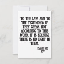Jesaja 8:20 KJV Bijbel Schrift Groet