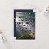 Jesaja 8:20 KJV Bijbel Schrift Pic Groet Kaart (Voorkant / Achterkant in situ)