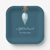 Jesaja 9:2 Aangepaste Waterverf Christelijke Kerst Papieren Bordje (Voorkant)