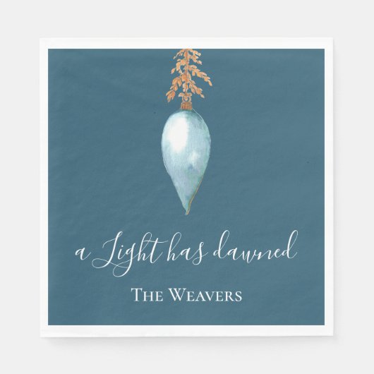 Jesaja 9:2 Blauwe Waterverf Christelijke kerst Servet (Voorkant)