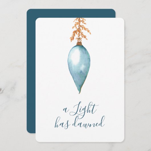 Jesaja 9:2 Elegante minimalistische Waterverf kers Feestdagenkaart (Voorkant / Achterkant)