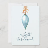 Jesaja 9:2 Elegante Waterverf kerstmis Feestdagenkaart (Voorkant)