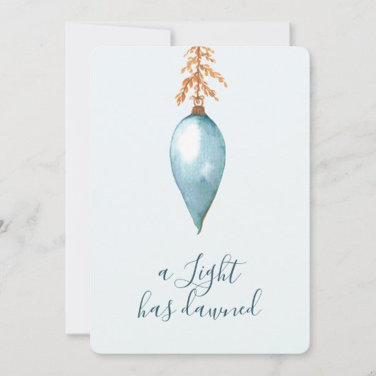 Jesaja 9:2 Elegante Waterverf kerstmis Feestdagenkaart (Voorkant)