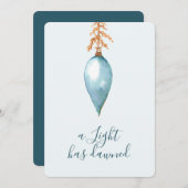 Jesaja 9:2 Elegante Waterverf kerstmis Feestdagenkaart (Voorkant / Achterkant)