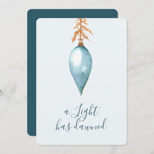 Jesaja 9:2 Elegante Waterverf kerstmis Feestdagenkaart (Voorkant / Achterkant)