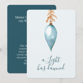 Jesaja 9:2 Elegante Waterverf kerstmis Feestdagenkaart