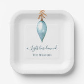 Jesaja 9:2 Elegante Waterverf kerstmis Papieren Bordje (Voorkant)