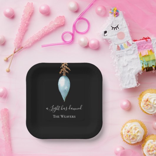 Jesaja 9:2 Elegante Waterverf kerstmis Papieren Bordje (Feest)