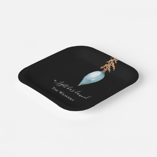 Jesaja 9:2 Elegante Waterverf kerstmis Papieren Bordje (Gebogen)