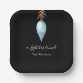 Jesaja 9:2 Elegante Waterverf kerstmis Papieren Bordje (Voorkant)