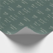 Jesaja 9:6 | Aangepaste Bijbel Verse Pine Sage Ker Cadeaupapier (Hoek)