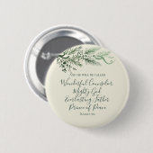 Jesaja 9:6 Bijbeltekst Elegant Pine Christmas Ronde Button 5,7 Cm (Voorkant /achterkant)