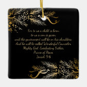 Jesaja 9:6 Christelijk gepersonaliseerd kerstcadea Keramisch Ornament (Voorkant)