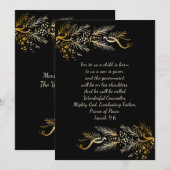 Jesaja 9:6 Christelijk gepersonaliseerd kerstfeest Feestdagenkaart (Voorkant / Achterkant)