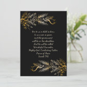 Jesaja 9:6 Christelijk gepersonaliseerd kerstfeest Feestdagenkaart (Staand voorkant)