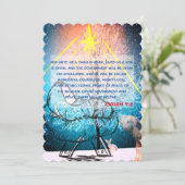 Jesaja 9:6 Een kind wordt met Kerstmis geboren Feestdagenkaart (Staand voorkant)