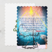 Jesaja 9:6 Een kind wordt met Kerstmis geboren Feestdagenkaart (Voorkant / Achterkant)