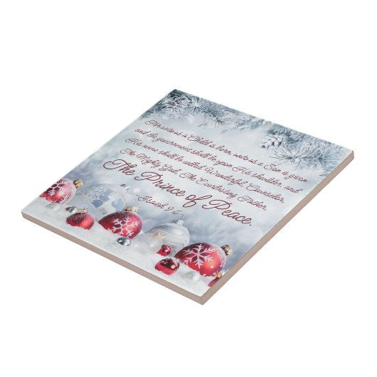 Jesaja 9:6 Een kind wordt met Kerstmis geboren Tegeltje (Zijkant)