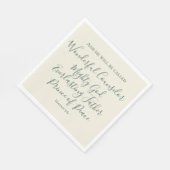 Jesaja 9:6 Elegante salie groen Christelijke kerst Servet (Hoek)