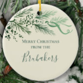 Jesaja 9:6 Gepersonaliseerd Modern Pine kerstcadea Keramisch Ornament