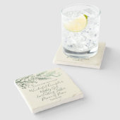 Jesaja 9:6 Hand getrokken Modern Pine Christmas Gi Stenen Onderzetter (Zijkant)